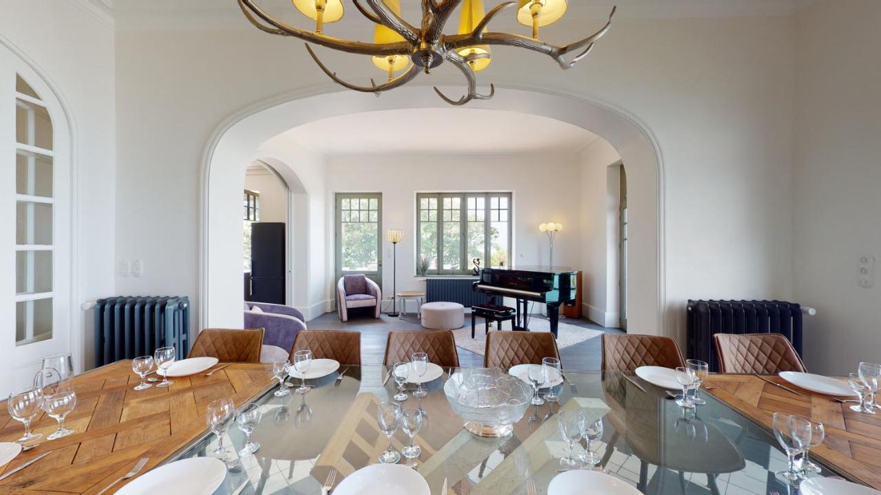 Les roches Grises, Luxueuse villa face mer, 4étoiles, SPA et jardin panoramique, société La Clef Decamp Granville Esterno foto
