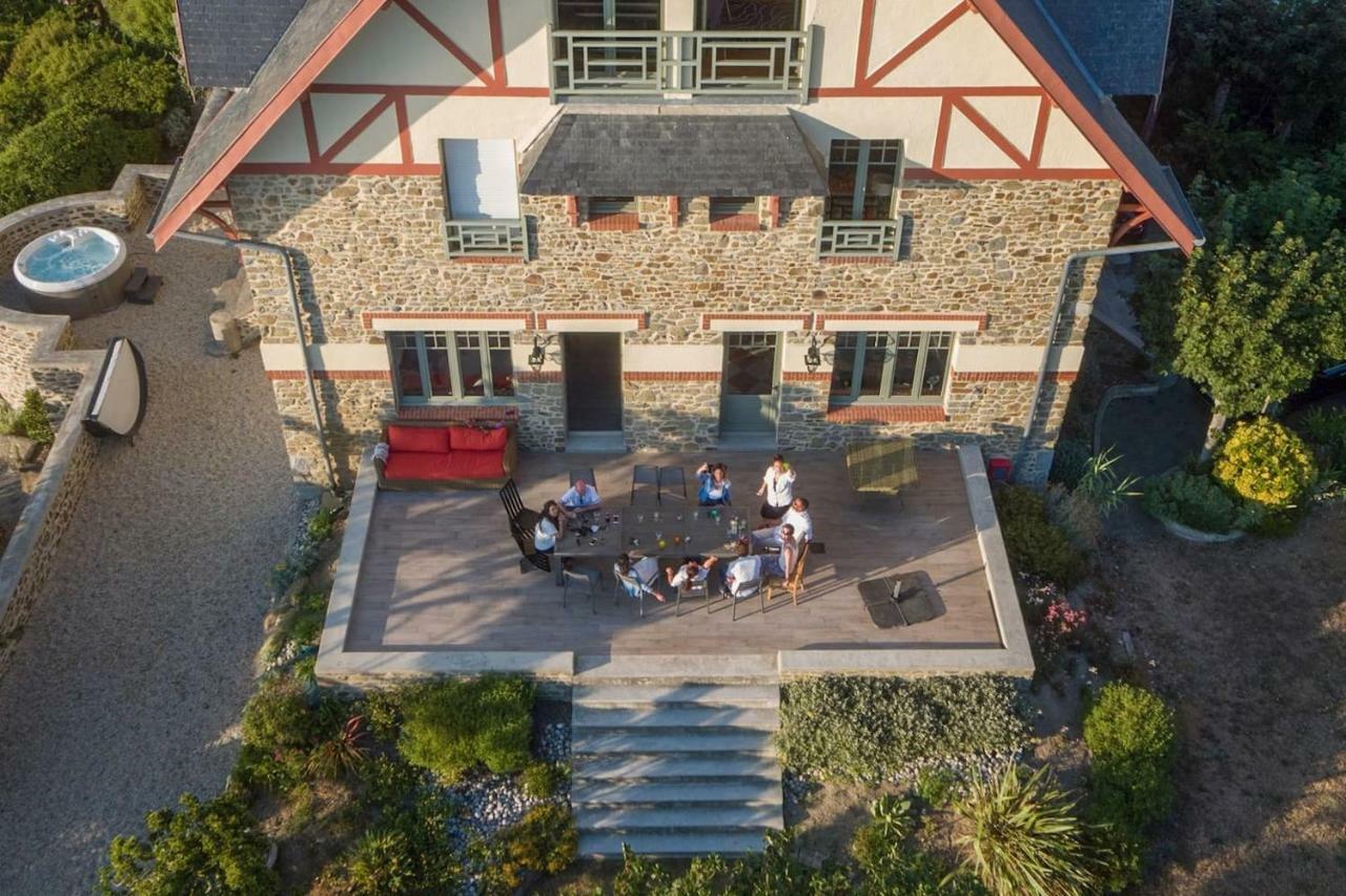 Les roches Grises, Luxueuse villa face mer, 4étoiles, SPA et jardin panoramique, société La Clef Decamp Granville Esterno foto