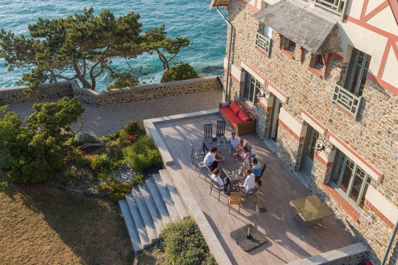 Les roches Grises, Luxueuse villa face mer, 4étoiles, SPA et jardin panoramique, société La Clef Decamp Granville Esterno foto